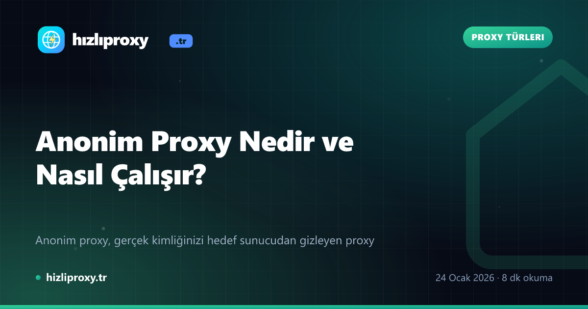 Anonim Proxy Nedir ve Nasıl Çalışır?