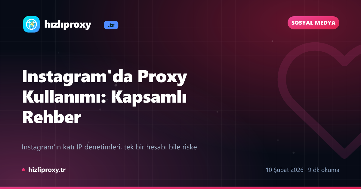 Instagram'da Proxy Kullanımı: Kapsamlı Rehber