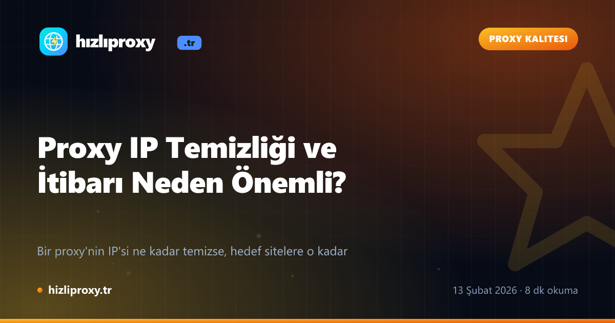 Proxy IP Temizliği ve İtibarı Neden Önemli?